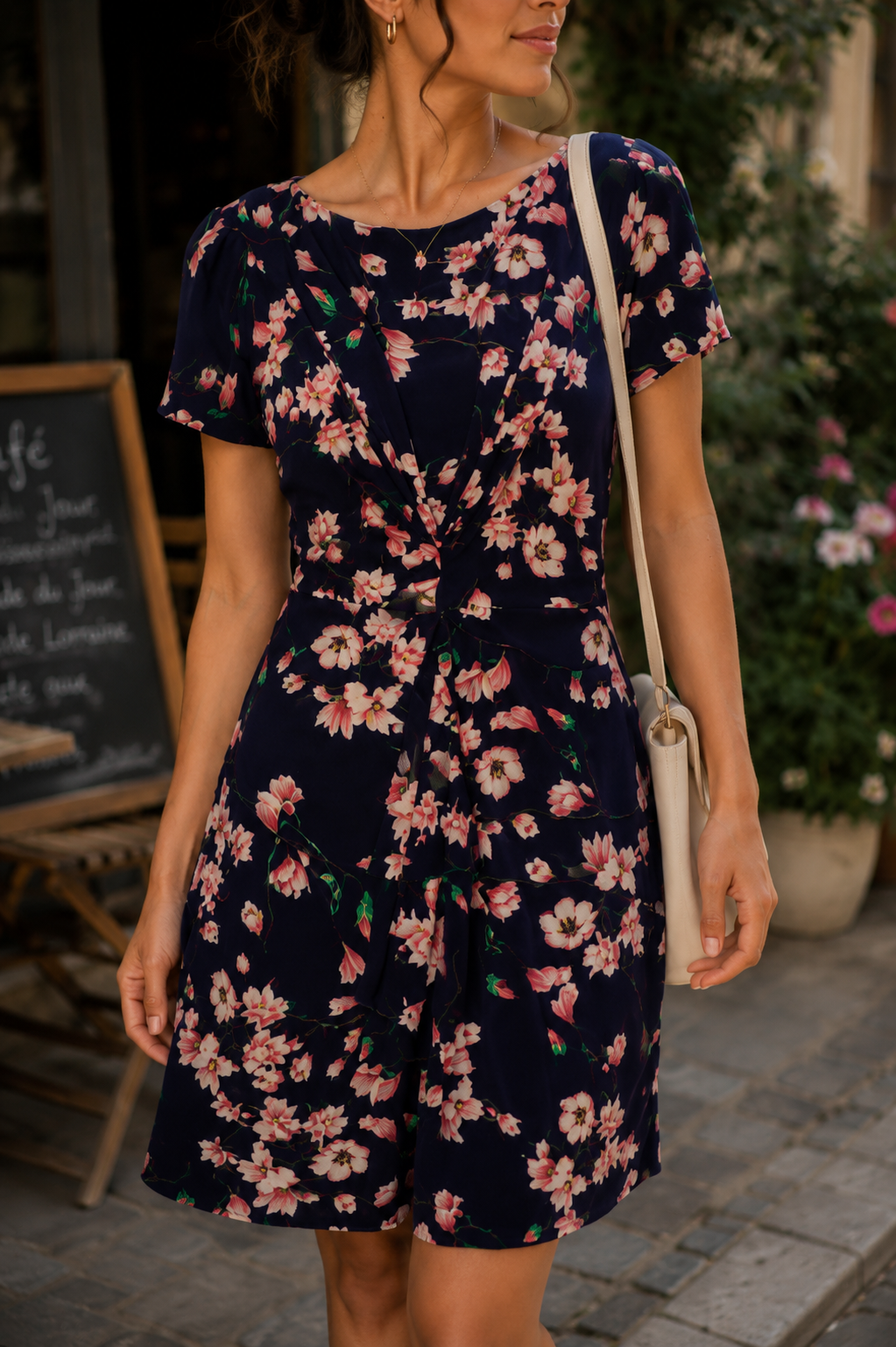Navy/pink/purple soft 👗🌸floral dress
