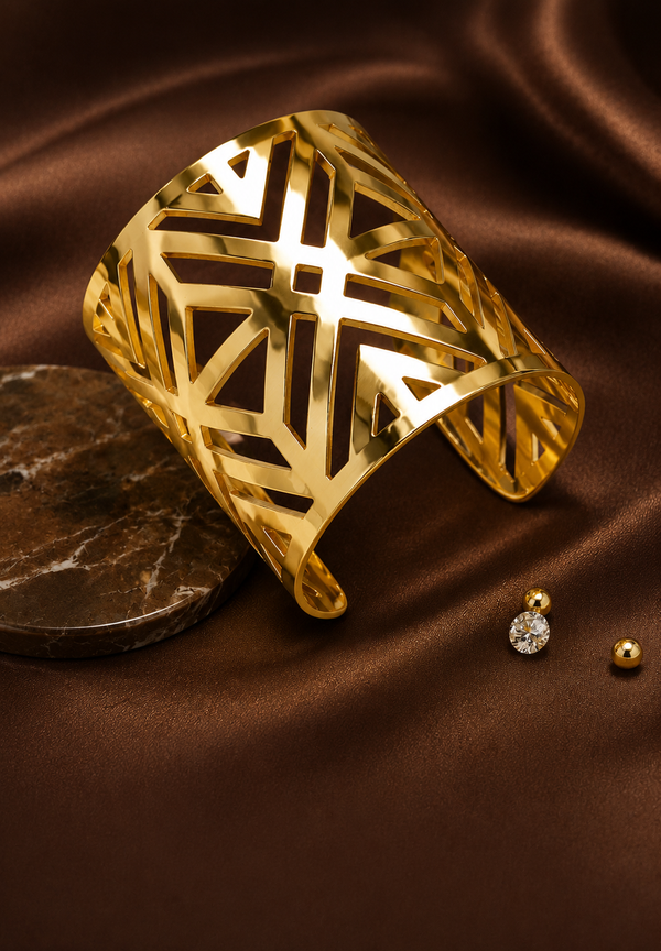 💛✨Golden Geometry Cuff bracelet