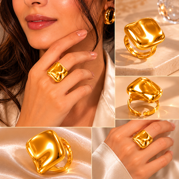 Golden 🟡🪝Curve RING💍