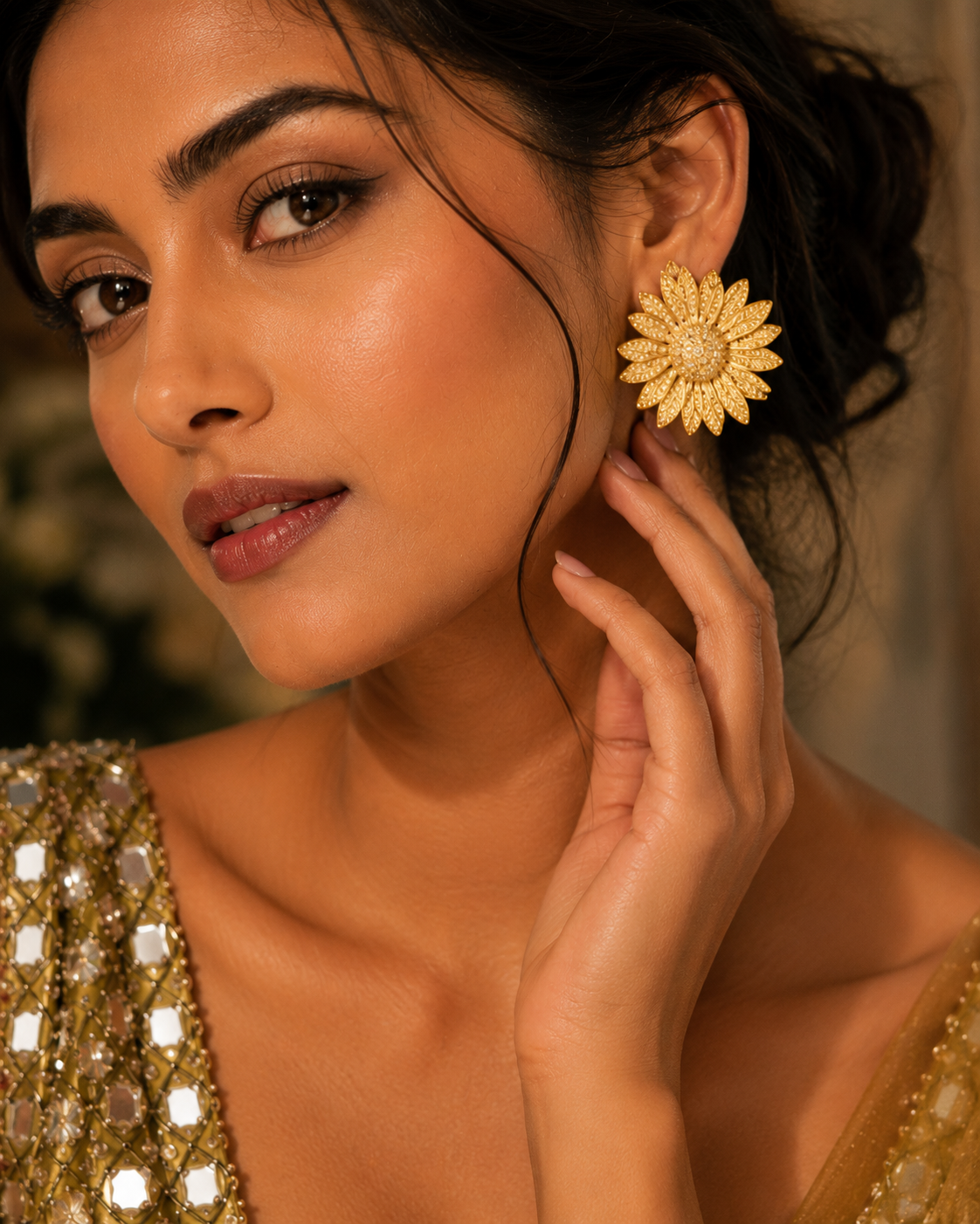 Golden🌻 sunflower Earrings