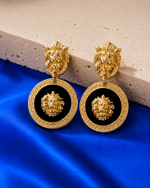 Gold&Black♣️ 🟡Royal Leo Earrings