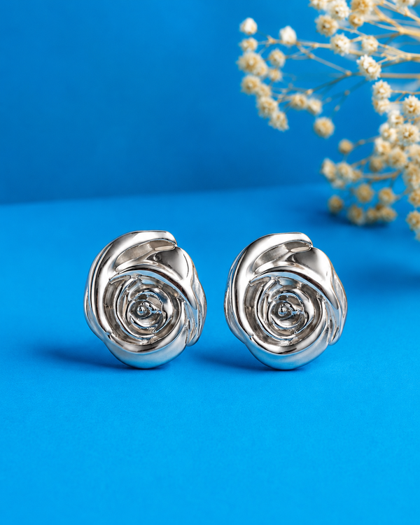 ✨ Silver Bloom 🌸Earrings