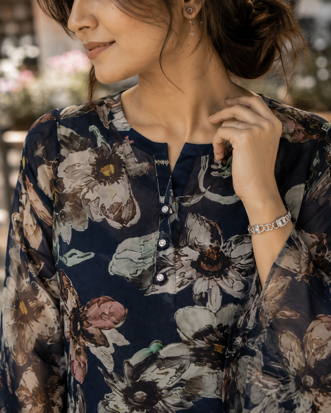 Vastrini Midnight 🌺🌸💮Bloom 2-pc silk CORD-SET