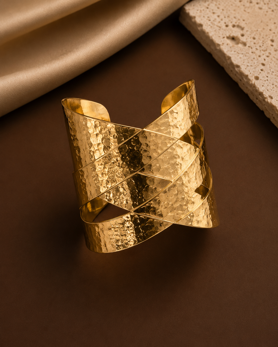 💛✨Golden Criss Cross Cuff bracelet