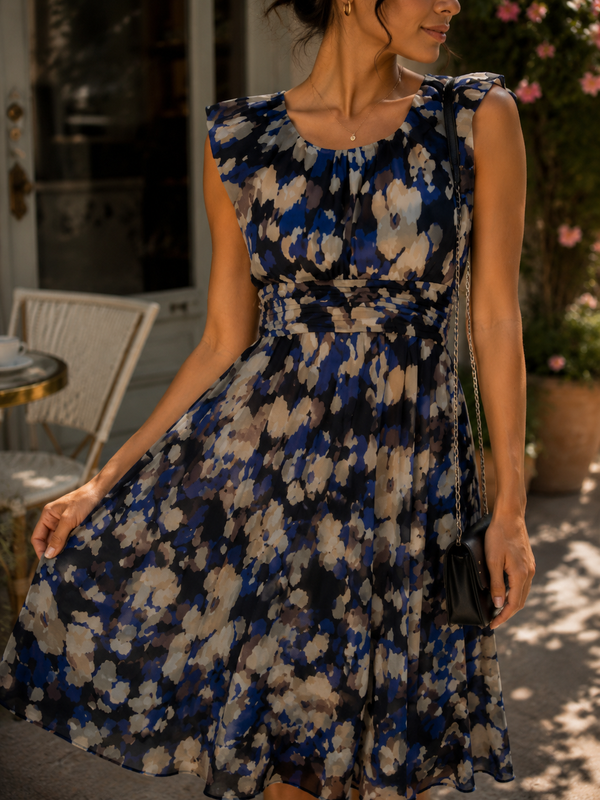 Blue👗💙 abstract floral dress