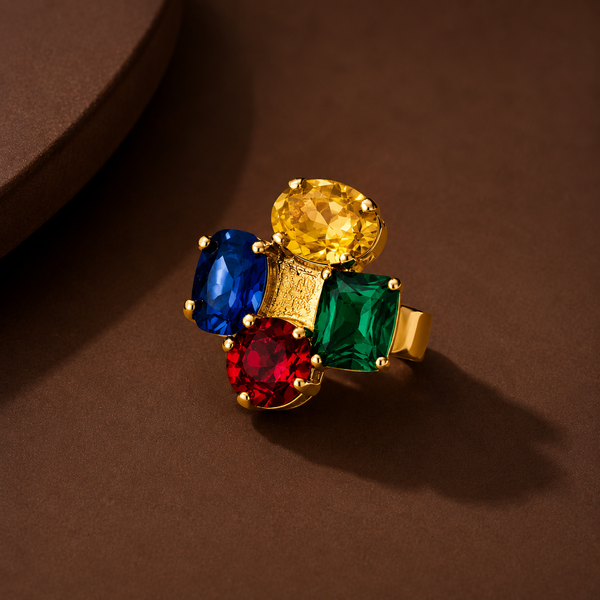 Golden 🟡♣️♠️♦️💛Royal Prism RING💍