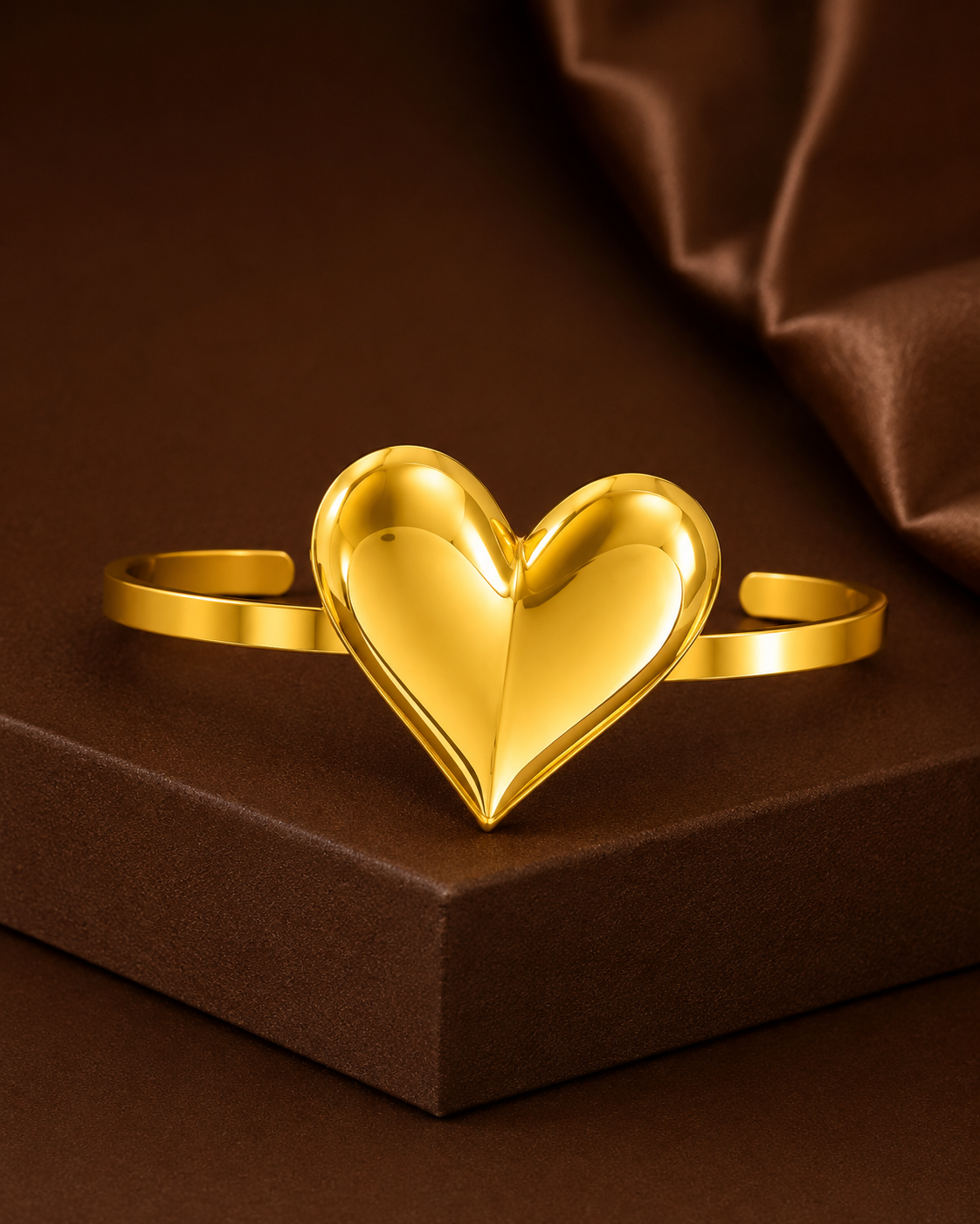 💛✨Golden heart🧡 Cuff Bracelet